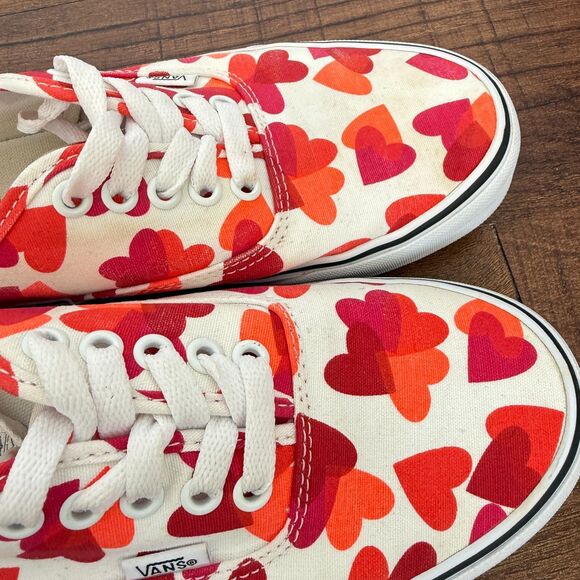 Vans Low Womens Size 9 / Mens 7.5 Valentines Heart Low Top Sneakers Skate Shoes - Picture 3 of 7